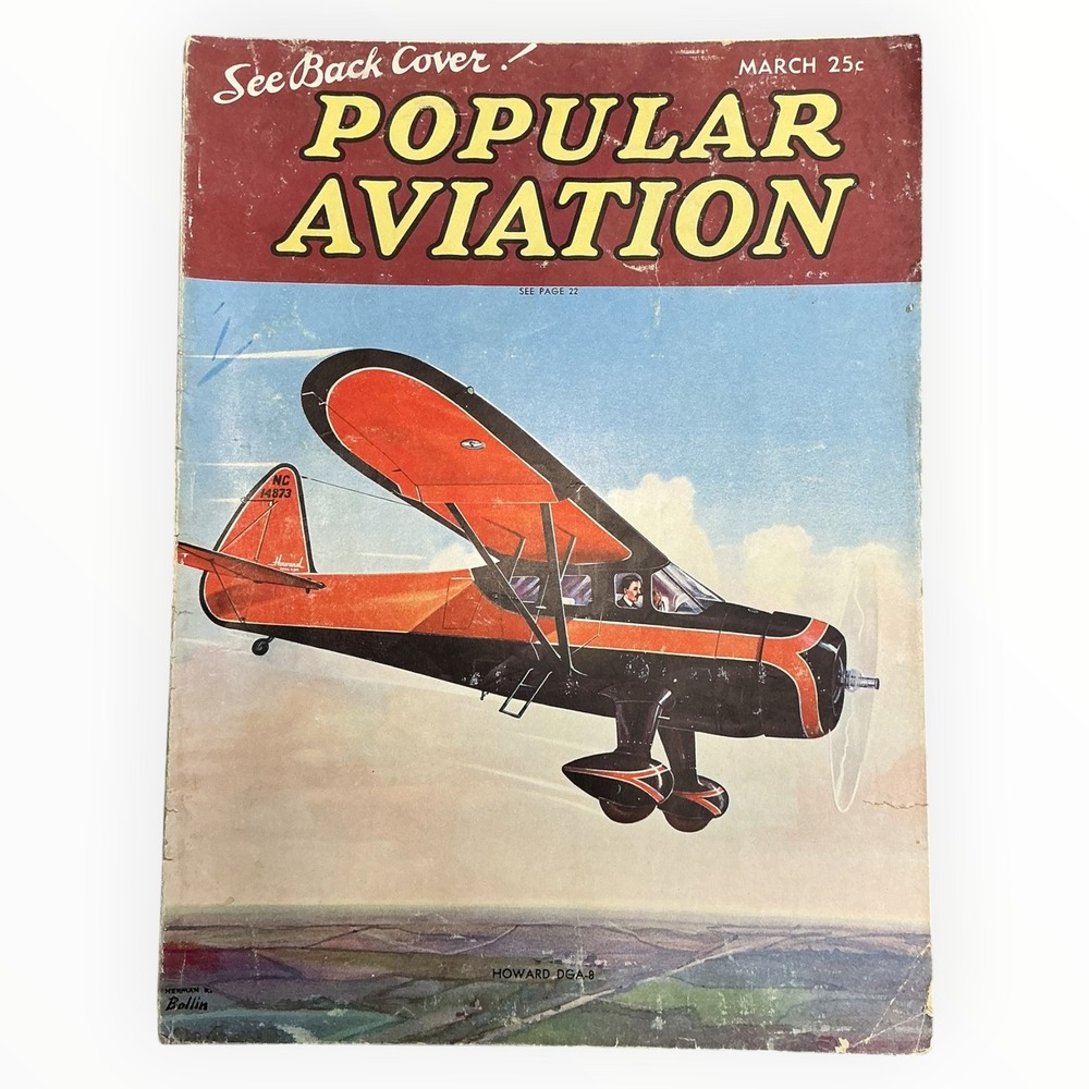 Popular Aviation March 1937 Dr Robert H Goddard Rocketeer Bellanca Howard DGA
